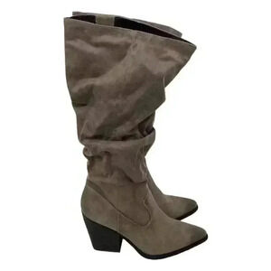 Soul Naturalizer Mackenzie Size 8.5 Knee High Slouchy Heeled Boots Pointed Toe